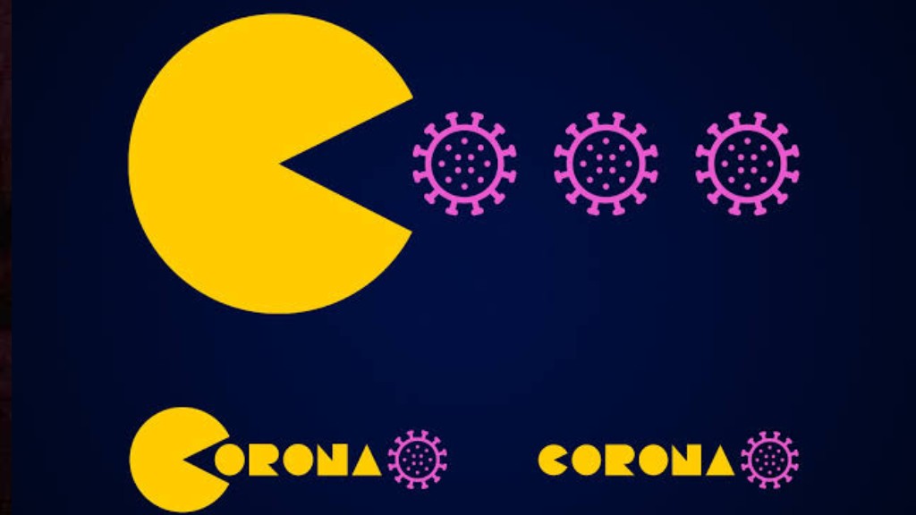 A mock representation of Pac-Man fighting COVID-19
