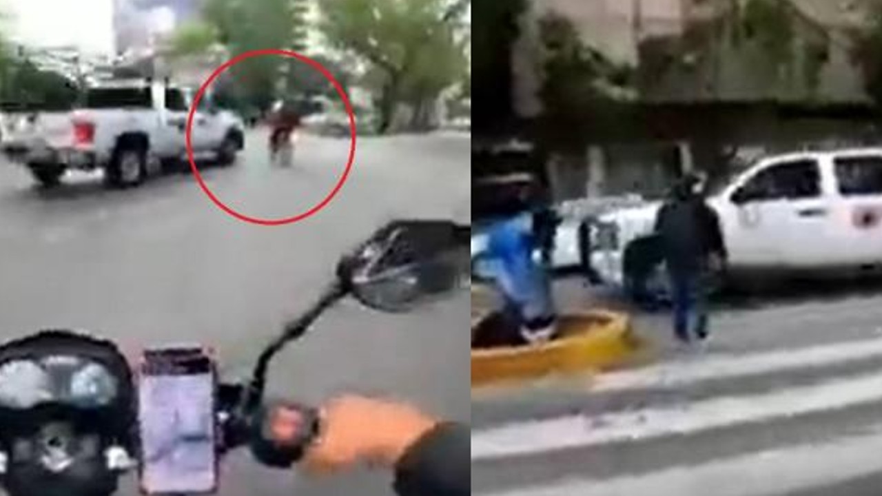 VIDEO: Troca con logos de Protección Civil atropella a ciclista en  Insurgentes y huye - Pásala